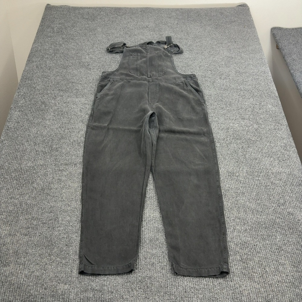 Aerie Overalls Womens M Grey Denim Adjustable Straps Casual Loungewear Style